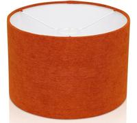 Bahia Handmade FINE Chenille Burnt Orange / Rust Cylinder / Drum LAMPSHADE / Pendant Shades / Ceiling OR Table LAMP Shade (16''(40cm))