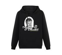 BAHIMI Daniel Odonnell Moon Over Ireland Long Sleeve Mens Hoody With Pocket Sweatershirt Size M Black
