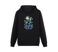 BAHIMI Notre Dame Fighting Irish Sportwear Black Pullover Hooded Mens Sweatshirt Size 3XL