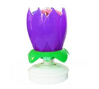 BAHJKASD For Creative Birthday Party Cake Music Flower Blossom Rotating Musical Cake Decoration Birthday Music Candles For Cake