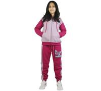 Bahob® 1 & 3 Pack Girls Tracksuits Set Top And Bottoms Fleece Zipper Hoodie Contrast Panel Butterfly Print Girl's Sportswear Tracksuits Activewear Set 3-14 Years (GZTS-50-A, 3-4 Years)