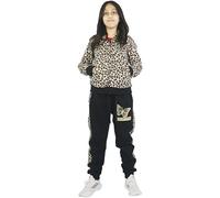 Bahob® 1 & 3 Pack Girls Tracksuits Set Top And Bottoms Fleece Zipper Hoodie Contrast Panel Butterfly Print Girl's Sportswear Tracksuits Activewear Set 3-14 Years (GZTS-50-C, 9-10 Years)