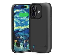 BAHOND Battery Case for iPhone 16 Plus, 6000mAh Rechargeable Extended Battery Charging/Charger Case, Add 100% Extra Juice (6.7 Inches) Black