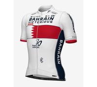 Bahrain-Victorious Champion PR-System 2024 short sleeve white red jersey - S