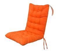 BAHULA High Back Chair Cushion, Patio Outdoor Chair Cushion Seat Pads, Recliner Soft Garden Chair Seat Pad Cushion with Backrest for Indoor, Office, Home, Rocking Chairs,Orange,45 * 100cm