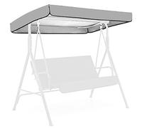 BAHULA Replacement Canopy for Garden Swing Chair, Swing Seat Canopy Cover 3 Seater Waterproof Windproof Anti-UV Polyester Cover,Gray,191 * 120 * 20cm