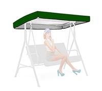 BAHULA Swing Chair Canopy Replacement, Replacement Canopy for Swings Seat, Garden Swings Chair Cover Waterproof Anti-UV, 3 Seater Garden Swings Top Covers,Green