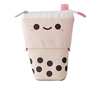 Bai42Ylou Pencil Case for Girls, Telescopic Cute Pencil Case, Stand-up Stationery Girls Pencil Case Milktea Pouch Makeup Aesthetic Pencil Case Legami Pencil Case Pencil Cases Girls Pencil Case Cute