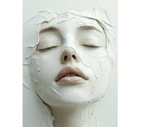 Baibexing Abstract Black And White Female Face Art Canvas Painting Minimalist Figure Aesthetic Posters Prints Living Room Home Decor A5 30X40Cm Unframed