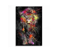 Baibexing Abstract Lion Colored Animal Canvas Painting Posters And Prints Wall Art Pictures For Living Room Home Decoration A1 60X90Cm Unframed