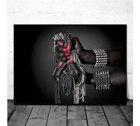 Baibexing African Women Hand Gesture Jewelry Canvas Painting Posters And Prints Wall Art Pictures For Living Room Home Decoration A5 21X30Cm Unframed