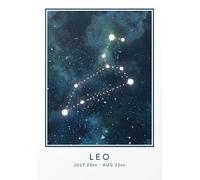 Baibexing Astrology Star Sign Constellation Leo Poster Prints Wall Art Pictures Canvas Painting Living Room Home Decor A5 50X70Cm Unframed