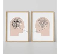 Baibexing Canvas Painting Talking Helps Therapist Office Art Nordic Posters And Print Wall Picture For Doctor Office Decor 21X30Cmx2Pcs Unframed