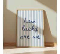 Baibexing How Lucky Are We Canvas Painting Wall Art Posters Print Picture For Home Decor A12 40X60Cm Unframed