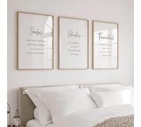 Baibexing Islamic Muslim Sabr Shukr Tawakkul Wall Art Poster Prints Canvas Painting Pictures For Living Room Home Decor 30X40Cmx3Pcs Sin Marco