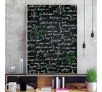 Baibexing Mathematics Art Printing Education Chemistry Formula Poster Geometry Infinite Calculus Mathematics Wall Art Canvas Painting Classroom Decor 50X70Cm Unframed