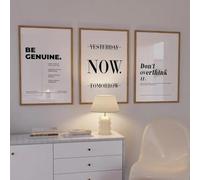 Baibexing Minimalist Motivation Focus Hard Work Inspiring Entrepreneur Quotes Wall Art Canvas Painting Posters For Office Room Home Decor 60X80Cmx3Pcs Unframed