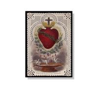 Baibexing Sacred Heart Of Jesus Canvas Painting Mary Sacred Heart Art Poster Print Wall Art Picture For Living Room Home Decor A6 40X50Cm Unframed