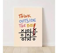 Baibexing Think Outside The Box Wall Art Prints Canvas Painting Poster Picture For Living Bedroom Play Room Home Decor 60X90Cm Unframed