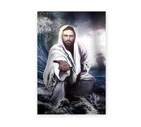 Baibexing Vintage Jesus The Hand Of God Posters Canvas Painting Christian Jesus Give Me Your Hand Wall Art Pictures Prints For Home Room Decor A1 30X40Cm Unframed