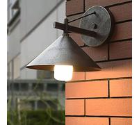 BAICAOLIAN Retro Wall Lamp Gooseneck Industrial Barn Wall Light Outdoor Lighting Round Metal Iron Cone Lampshade Aluminum Black Entrance Wall Sconce Waterproof Patio Porch Light