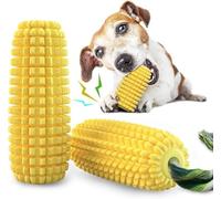 BaiChunDa Durable TPR Dog Chew Toys, Realistic Corn Stick Shape with Squeaker for Large and Medium Breeds, Non-Toxic and BPA Free