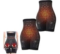 Baicloud Ice Silk Ion Fiber Repair Shaping Shorts,High Waisted Tummy Control Ice Silk Ion Fiber Restoration Shaper,Baicloud Ionic Shapewear Underwear Shorts For Women (Black*2, L)