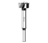 BAIDETS Forstner Drill Bit 25mm - Precision Woodworking Bit with Round Shank, Forstner Bit Compatible with Drills & Drill Presses