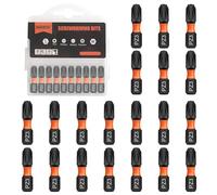 BAIDETS Pro PZ3 Bit Assortment - Screwdriver Bits Set 20Pcs, 25mm Length, Pozi Screwdriver Bit, 1/4 Inch Hex Shank, with Storage Box