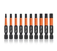 BAIDETS Pro Screwdriver Bit Set - Screwdriver Torx Bits Set of 10, 50 mm Length, Screwdriver Bit, 1/4 Inch Hex Shank, with Dispenser Box