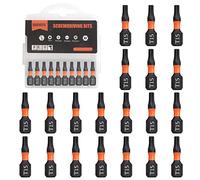 BAIDETS Pro T15 Bit Assortment - Screwdriver Bits Set 20Pcs, 25mm Length, Torx Screwdriver Bit, 1/4 Inch Hex Shank, with Storage Box