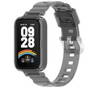 BAIDIYU Strap Compatible with Xiaomi Redmi Smart Band 3, Soft TPU Integrated Protective Strap Replacement Strap Compatible with Xiaomi Redmi Smart Band 3., Black/White, Xiaomi Redmi Smart Band 3