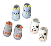 BAIELey walk in the clouds Baby Boys Girls Anti-Slip Indoor First Walking Socks Shoes, 3Pairs B2