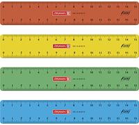 Baier & Schneider Brunnen 104987115 Flexi Ruler for School and Office 15 cm Unbreakable Assorted for Left and Right Handed Users