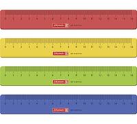 Baier & Schneider Office, School, Polystyrene Ruler 16 CM, Single Unit Transparent Assorted Colours
