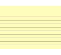 Baier Schneider & Record Cards 180 g/M² Card A7 Landscape Ruled Notebook-Yellow