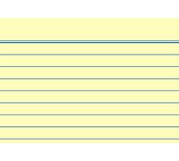 Baier Schneider &Record Cards 180 g/M ² Card, A8, Landscape, Lined, Yellow