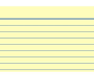 Baier Schneider &Record Cards 180 g/M ² Card, A8, Landscape, Lined, Yellow