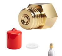 Baieye Adaptor Gas Cylinder for Sodastream TR21-4 Converted for Quooker Cube Tank TR21-3, High Hardness Brass Conversion of Interface TR21-4 to TR21-3 with Rubber Sleeve