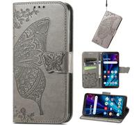 BaiFu Butterfly Case for Honor Magic6, PU Leather Magnetic Closure Roses Wallet Cover, Flower Pocket Compatible with Honor Magic6-05