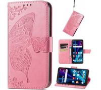 BaiFu Butterfly Case for Nothing Phone3, PU Leather Magnetic Closure Roses Wallet Cover, Flower Pocket Compatible with Nothing Phone3-06