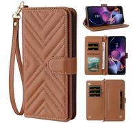 BaiFu Card Slots Wallet Case for Nothing Phone 4A, Quilted Purse Case with Wrist Strap, Magnetic Cover for Nothing Phone 4A-02