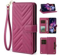 BaiFu Card Slots Wallet Case for Nothing Phone 4A, Quilted Purse Case with Wrist Strap, Magnetic Cover for Nothing Phone 4A-03