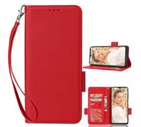 BaiFu Cover for Redmi Note 15 Pro 4G, Card Slot, Kickstand, Magnetic Closure Wallet Case for Redmi Note 15 Pro 4G-Red