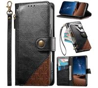 BaiFu for Leitz Phone 3 Case Flip PU Leather Wallet Book Magnetic Closure Kickstand Folio Card Holder Slots, Zipper Cover for Leitz Phone 3-Black