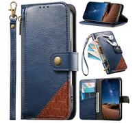BaiFu for Leitz Phone 3 Case Flip PU Leather Wallet Book Magnetic Closure Kickstand Folio Card Holder Slots, Zipper Cover for Leitz Phone 3-Blue