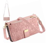 BaiFu for Nokia HMD Pulse+ Wallet Case Women, 6 Card Holders, Kickstand, Shockproof TPU Shell, PU Leather, Magnetic Closure, Protective Flip Folio Cover-Pink