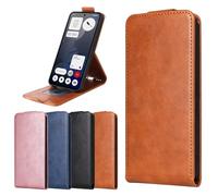BaiFu Leather Wallet Case for Fairphone 6, Cover for Fairphone 6 with Horizontal Kickstand and Card Holder-Brown
