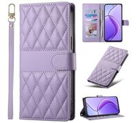 BaiFu Plaid Wallet Phone Case for Redmi Note 10 Pro 4G/Pro MAX, Magnetic Cover Compatible with Redmi Note 10 Pro 4G/Pro MAX-Purple