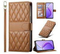 BaiFu Plaid Wallet Phone Case for Redmi Note 11 Pro+/11Pro, Magnetic Cover Compatible with Redmi Note 11 Pro+/11Pro-Brown